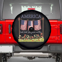Funny America God Shed His Grace On Thee Spare Tire Cover 4th Of July Christian American Flag - Wonder Print Shop
