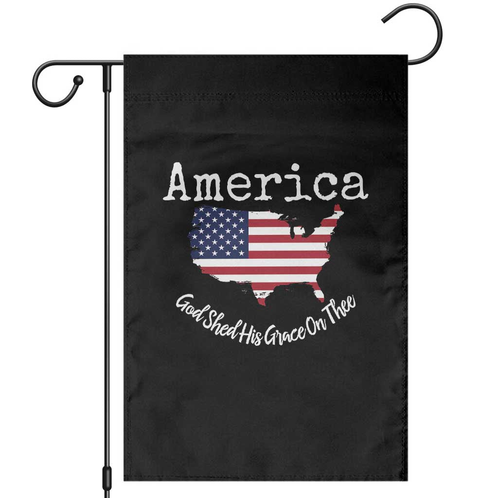 Funny America God Shed His Grace On Thee 4th of July Garden Flag - Wonder Print Shop