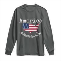 Funny America God Shed His Grace On Thee 4th of July Long Sleeve Shirt - Wonder Print Shop