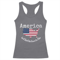 Funny America God Shed His Grace On Thee 4th of July Racerback Tank Top - Wonder Print Shop
