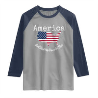 Funny America God Shed His Grace On Thee 4th of July Raglan Shirt - Wonder Print Shop