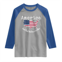 Funny America God Shed His Grace On Thee 4th of July Raglan Shirt - Wonder Print Shop