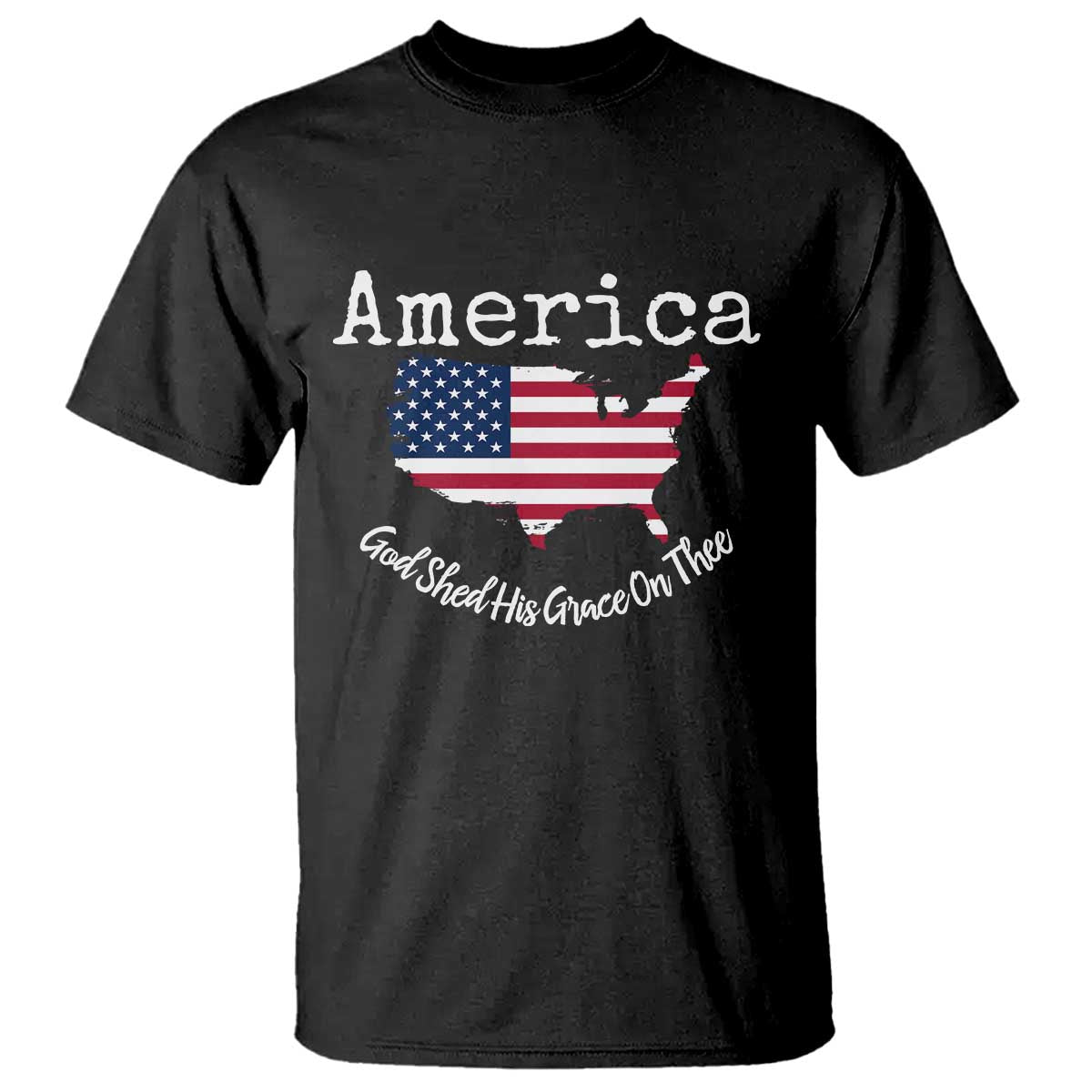 Funny America God Shed His Grace On Thee 4th of July T Shirt - Wonder Print Shop