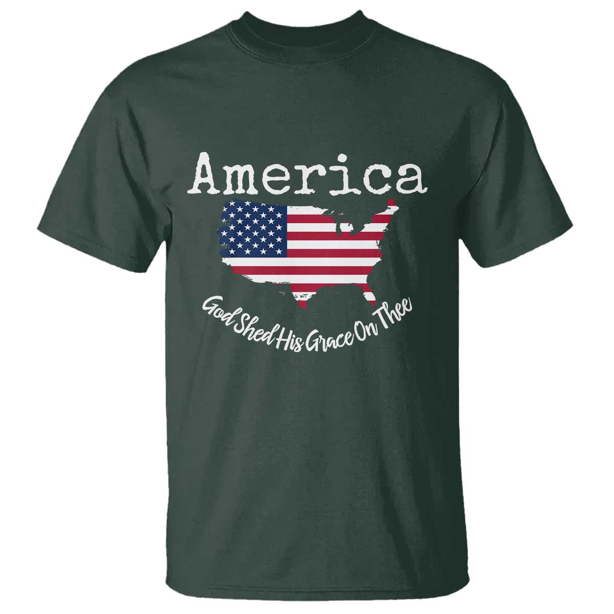 Funny America God Shed His Grace On Thee 4th of July T Shirt - Wonder Print Shop