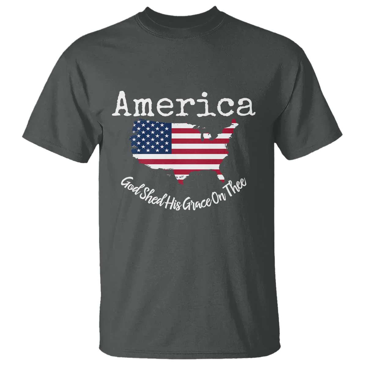Funny America God Shed His Grace On Thee 4th of July T Shirt - Wonder Print Shop