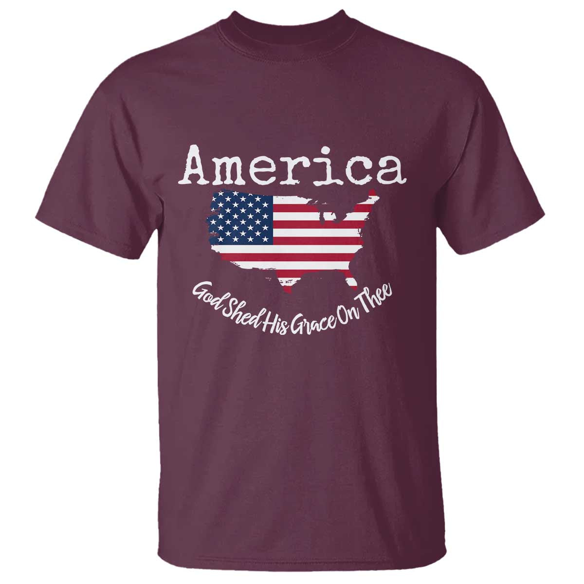 Funny America God Shed His Grace On Thee 4th of July T Shirt - Wonder Print Shop