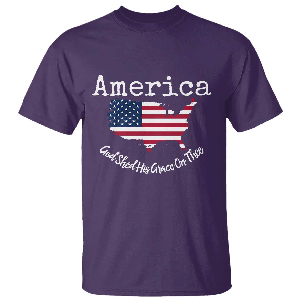 Funny America God Shed His Grace On Thee 4th of July T Shirt - Wonder Print Shop