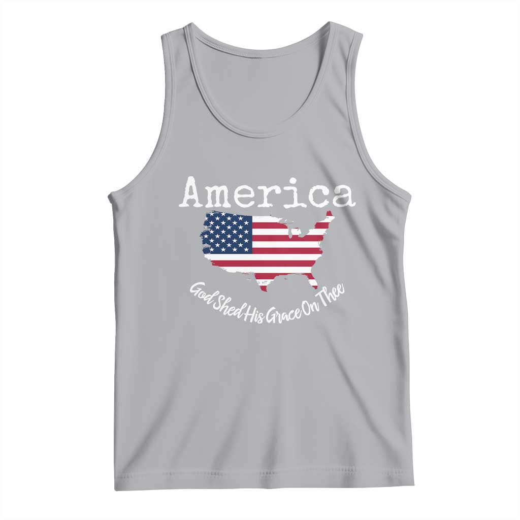 Funny America God Shed His Grace On Thee 4th of July Tank Top - Wonder Print Shop