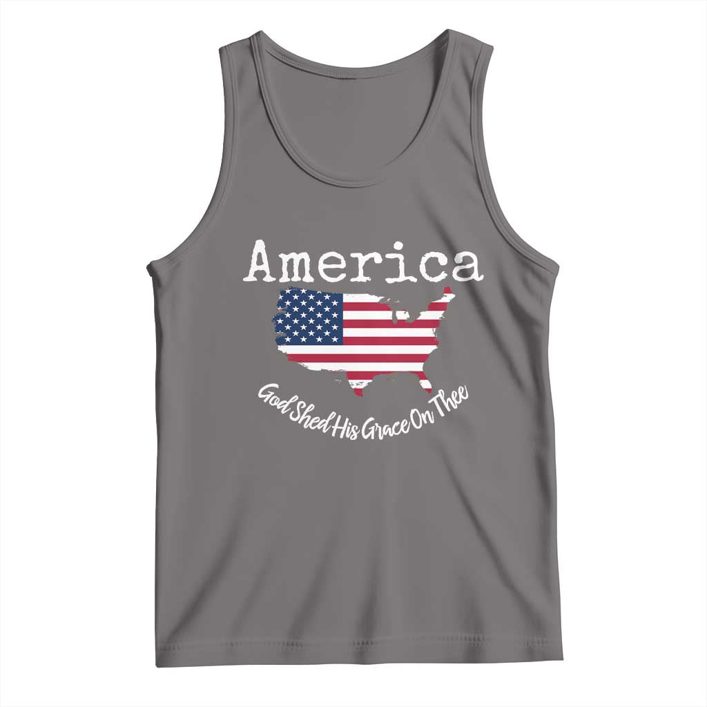 Funny America God Shed His Grace On Thee 4th of July Tank Top - Wonder Print Shop