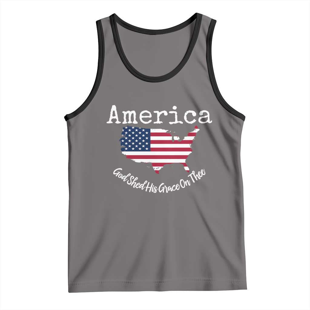 Funny America God Shed His Grace On Thee 4th of July Tank Top - Wonder Print Shop