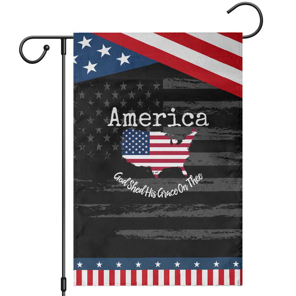 Funny America God Shed His Grace On Thee 4th of July Garden Flag