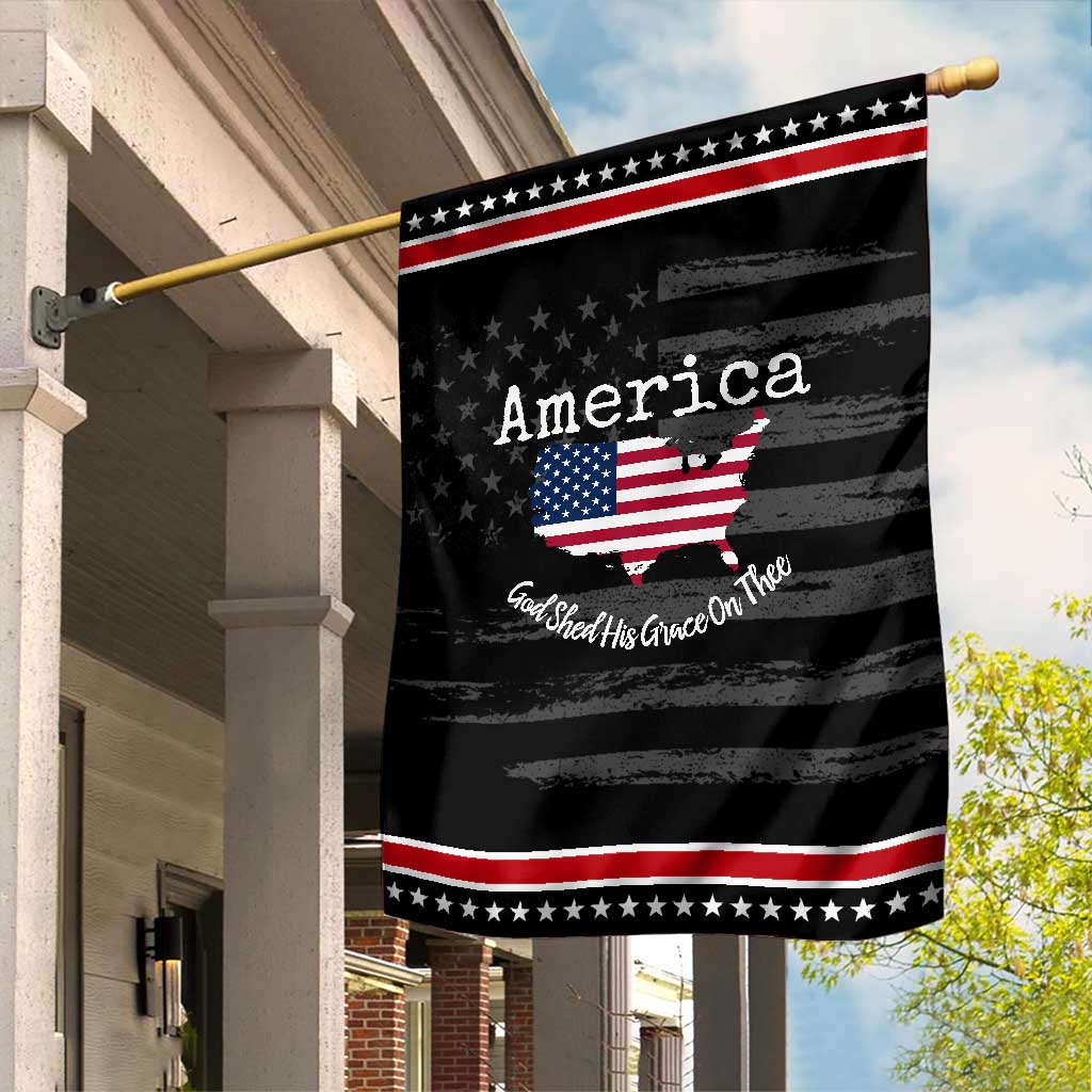 Funny America God Shed His Grace On Thee 4th of July Garden Flag