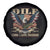 Funny 4th Of July DILF Damn I Love Freedom Spare Tire Cover Bald Eagle American Flag - Wonder Print Shop