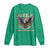 Funny 4th Of July DILF Damn I Love Freedom Long Sleeve Shirt Bald Eagle American Flag - Wonder Print Shop