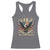 Funny 4th Of July DILF Damn I Love Freedom Racerback Tank Top Bald Eagle American Flag - Wonder Print Shop