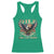 Funny 4th Of July DILF Damn I Love Freedom Racerback Tank Top Bald Eagle American Flag - Wonder Print Shop