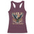 Funny 4th Of July DILF Damn I Love Freedom Racerback Tank Top Bald Eagle American Flag - Wonder Print Shop