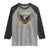 Funny 4th Of July DILF Damn I Love Freedom Raglan Shirt Bald Eagle American Flag - Wonder Print Shop