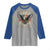 Funny 4th Of July DILF Damn I Love Freedom Raglan Shirt Bald Eagle American Flag - Wonder Print Shop
