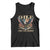 Funny 4th Of July DILF Damn I Love Freedom Tank Top Bald Eagle American Flag - Wonder Print Shop