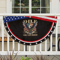 Funny 4th Of July DILF Damn I Love Freedom Patriotic Fan Flag Bald Eagle American Flag