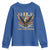 Funny 4th Of July DILF Damn I Love Freedom Youth Sweatshirt Bald Eagle American Flag - Wonder Print Shop