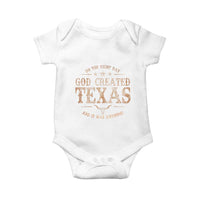 Funny On The Eight Day God Created Texas And It Was Awesome Baby Onesie American Texan - Wonder Print Shop