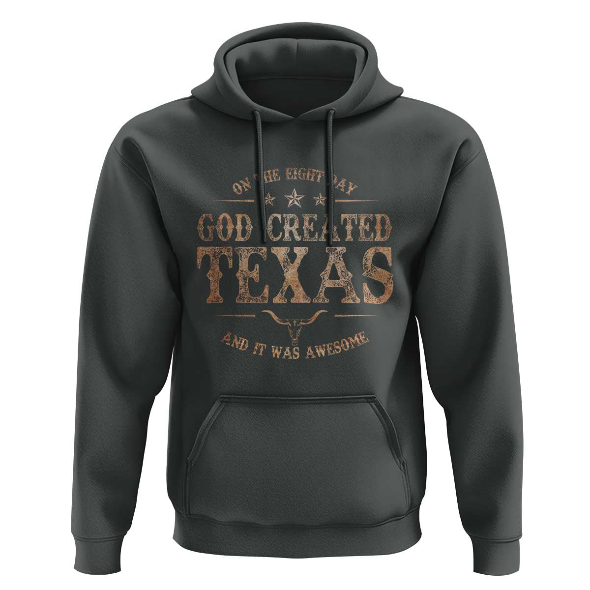 Funny On The Eight Day God Created Texas And It Was Awesome Hoodie American Texan - Wonder Print Shop