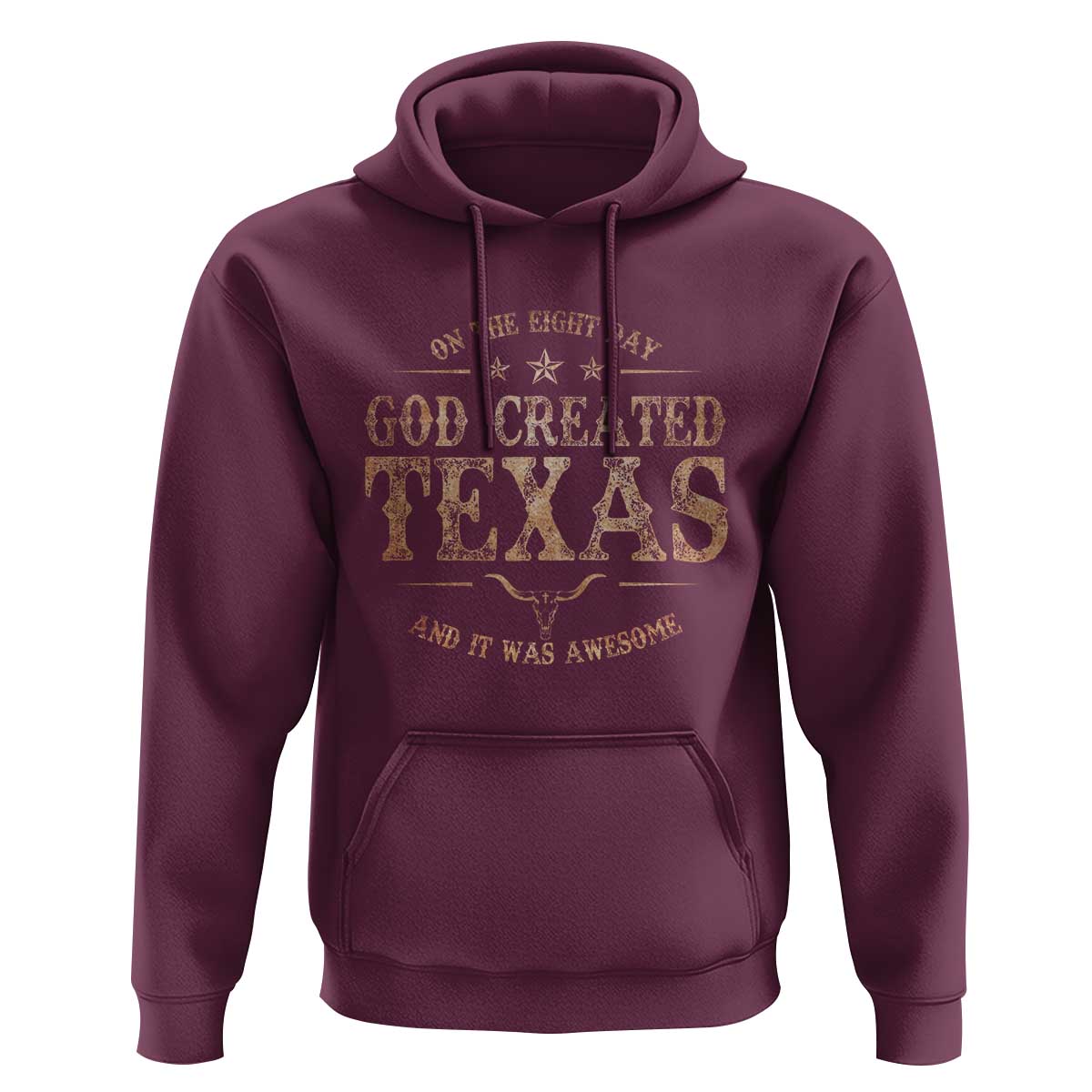 Funny On The Eight Day God Created Texas And It Was Awesome Hoodie American Texan - Wonder Print Shop