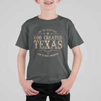 Funny On The Eight Day God Created Texas And It Was Awesome T Shirt For Kid American Texan - Wonder Print Shop