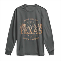Funny On The Eight Day God Created Texas And It Was Awesome Long Sleeve Shirt American Texan - Wonder Print Shop