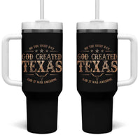 Funny On The Eight Day God Created Texas And It Was Awesome Tumbler With Handle American Texan - Wonder Print Shop