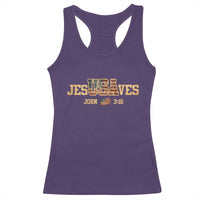 Funny Jesus Saves USA John 3 16 Racerback Tank Top Christian 4th Of July Bible Verse - Wonder Print Shop
