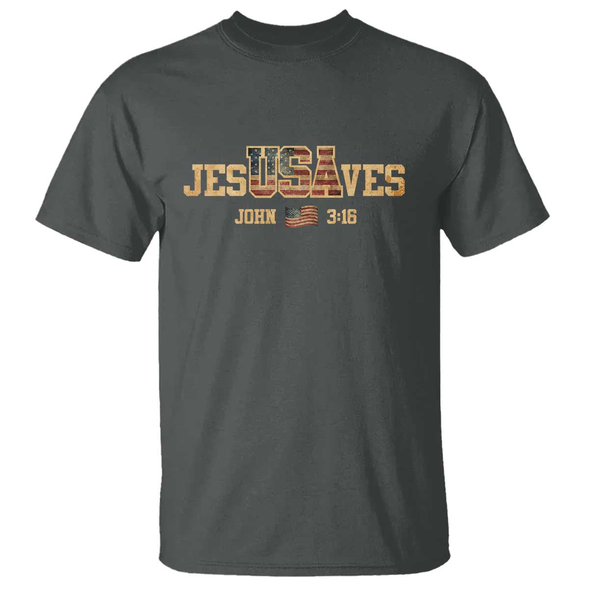 Funny Jesus Saves USA John 3 16 T Shirt Christian 4th Of July Bible Verse - Wonder Print Shop