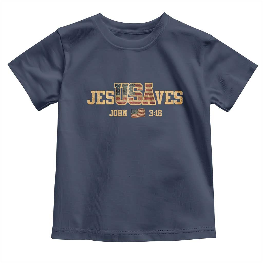 Funny Jesus Saves USA John 3 16 Toddler T Shirt Christian 4th Of July Bible Verse - Wonder Print Shop