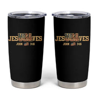 Funny Jesus Saves USA John 3 16 Tumbler Cup Christian 4th Of July Bible Verse - Wonder Print Shop