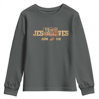 Funny Jesus Saves USA John 3 16 Youth Sweatshirt Christian 4th Of July Bible Verse - Wonder Print Shop