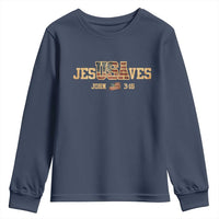 Funny Jesus Saves USA John 3 16 Youth Sweatshirt Christian 4th Of July Bible Verse - Wonder Print Shop
