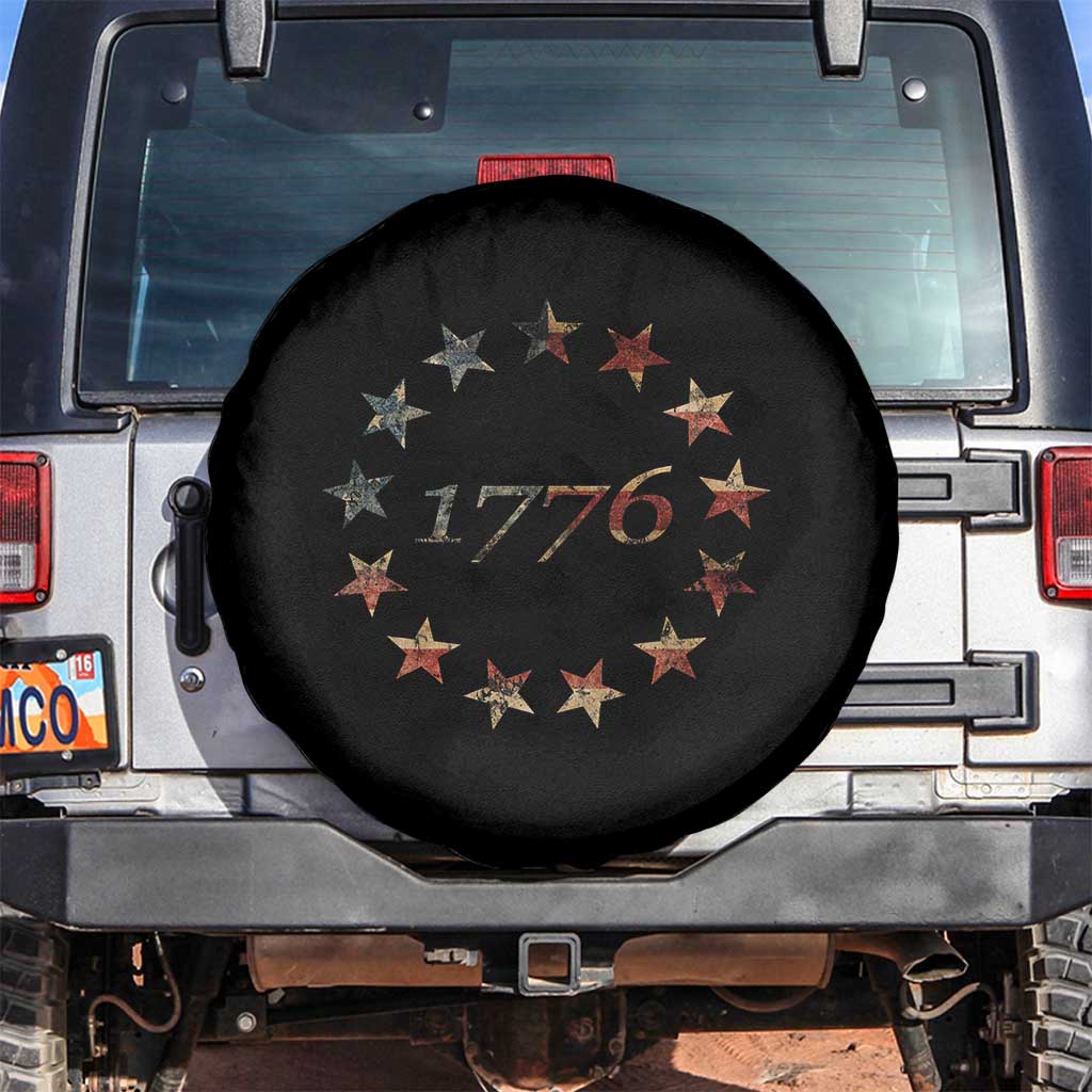 13 Star Flag Betsy Ross Distressed American Flag 1776 USA Spare Tire Cover 4th Of July - Wonder Print Shop