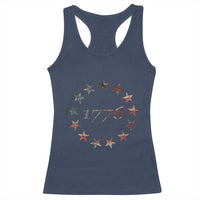 13 Star Flag Betsy Ross Distressed American Flag 1776 USA Racerback Tank Top 4th Of July - Wonder Print Shop