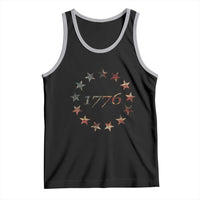 13 Star Flag Betsy Ross Distressed American Flag 1776 USA Tank Top 4th Of July - Wonder Print Shop