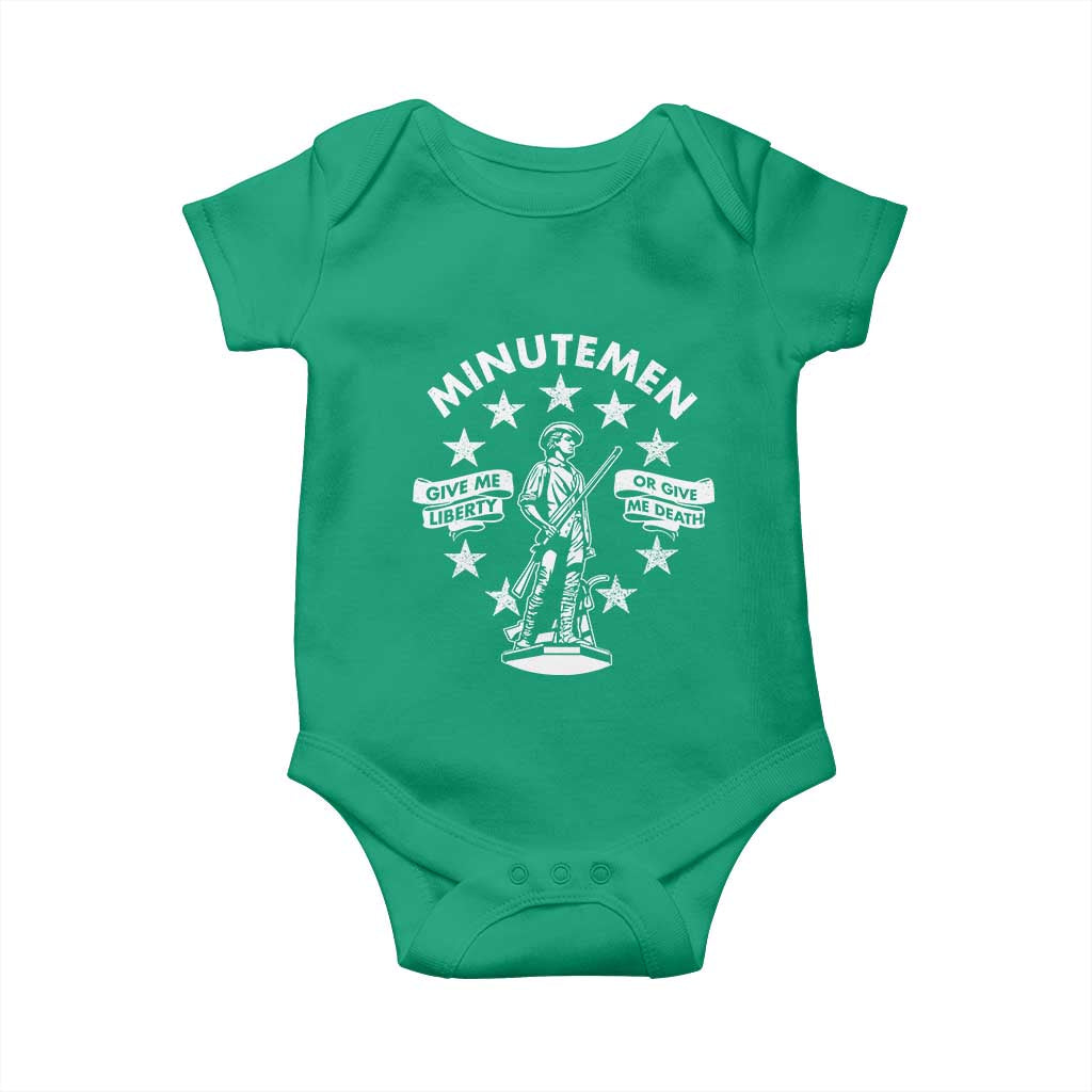 Minutemen Give Me Liberty Or Give Me Death Baby Onesie US History - Wonder Print Shop