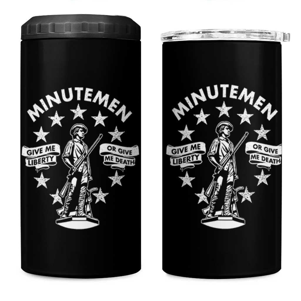 Minutemen Give Me Liberty Or Give Me Death 4 in 1 Can Cooler Tumbler US History - Wonder Print Shop