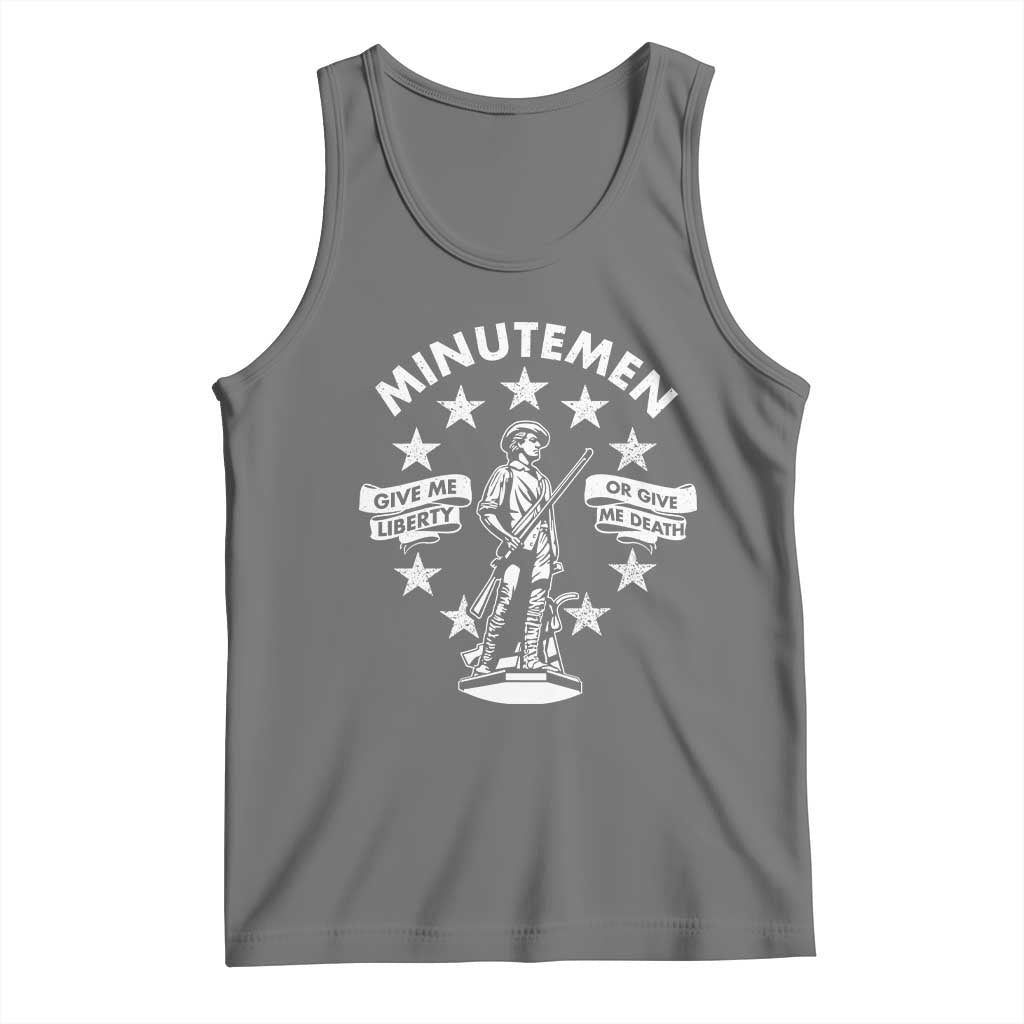 Minutemen Give Me Liberty Or Give Me Death Tank Top US History - Wonder Print Shop