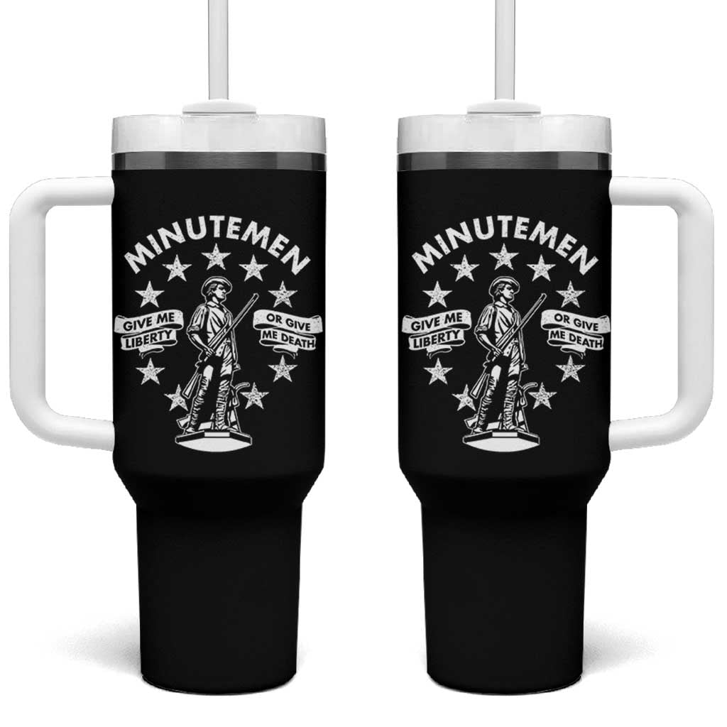 Minutemen Give Me Liberty Or Give Me Death Tumbler With Handle US History - Wonder Print Shop
