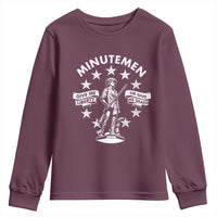 Minutemen Give Me Liberty Or Give Me Death Youth Sweatshirt US History - Wonder Print Shop