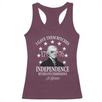 Funny I Gave Them Bitches 1776 Independence Bitches Love Independence Racerback Tank Top Thomas Jefferson - Wonder Print Shop