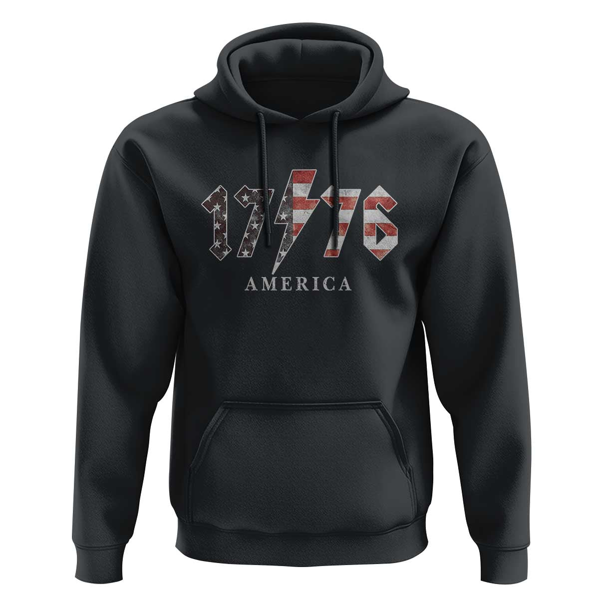 Patriotic 4th Of July 1776 America Classic Rock Hoodie Vintage American Flag