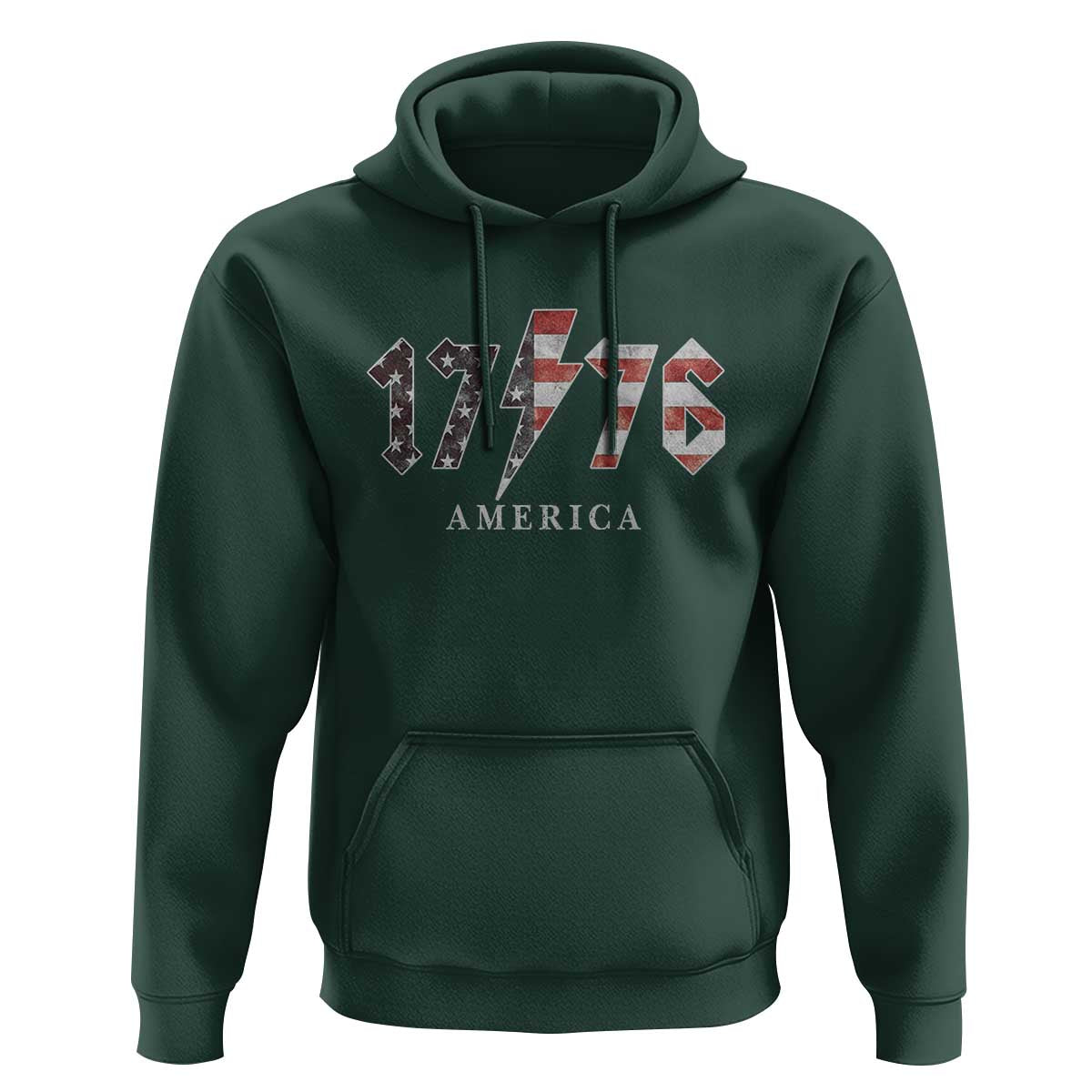 Patriotic 4th Of July 1776 America Classic Rock Hoodie Vintage American Flag