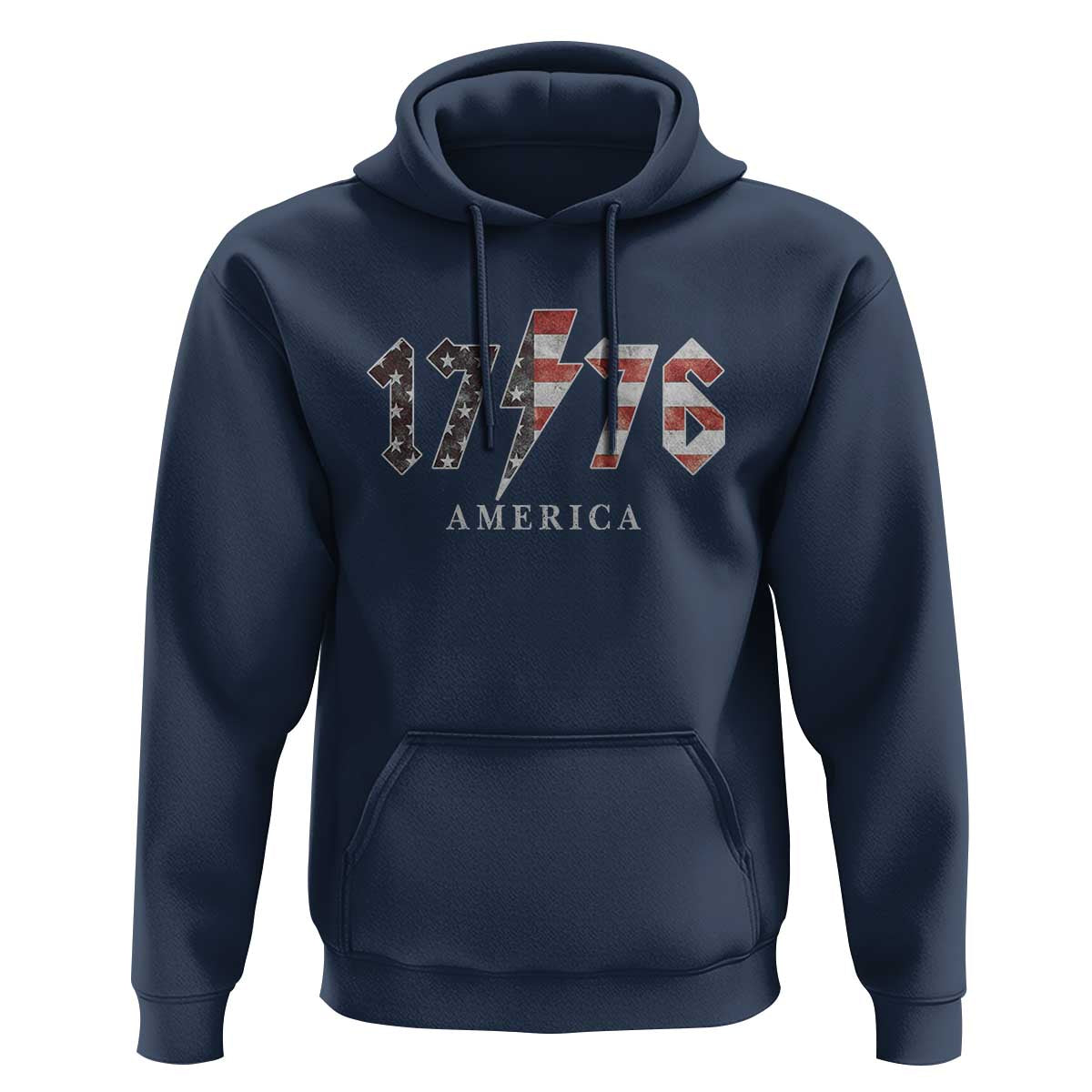 Patriotic 4th Of July 1776 America Classic Rock Hoodie Vintage American Flag